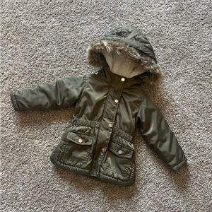 C&C California Little Girls Green Winter Jacket Size 2t